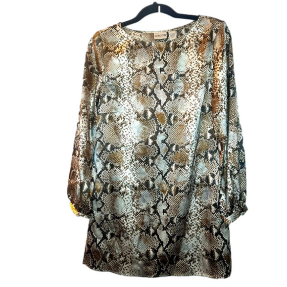 Chico's Dresses & Skirts - Snakeskin snake print neutral shift dress Chico’s size 0